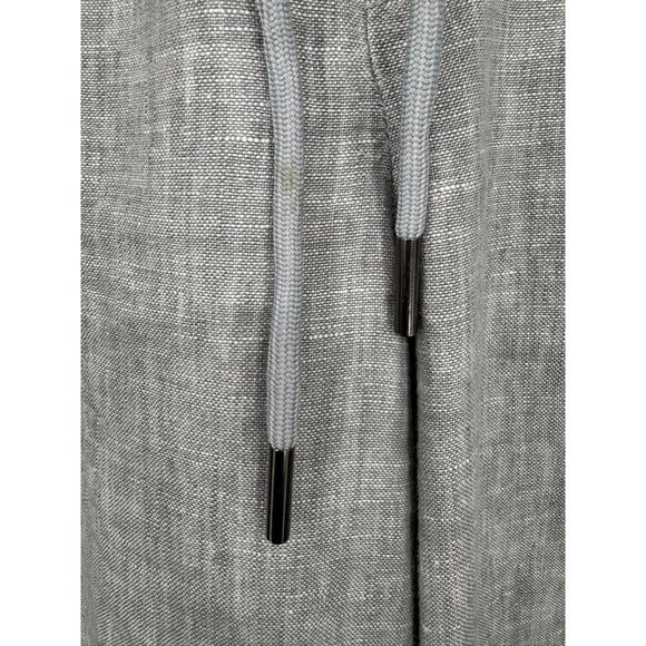 Athleta Women's Linen Drawstring Pants M Gray Breathable Beach Vacation - Picture 8 of 11